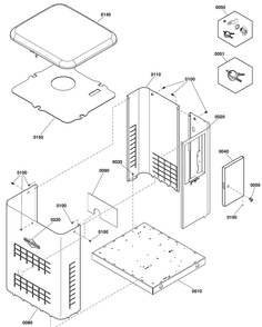 Enclosure Group Diagram and Parts List for 040628-01  Briggs and Stratton Generator